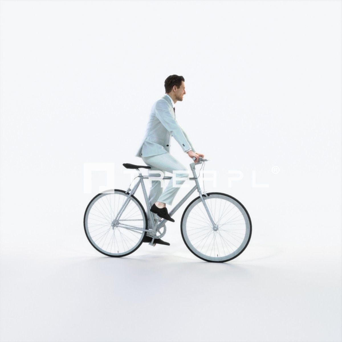 Virtue 09M bicycle bike Elegant Businessman Low-poly 3D model_2