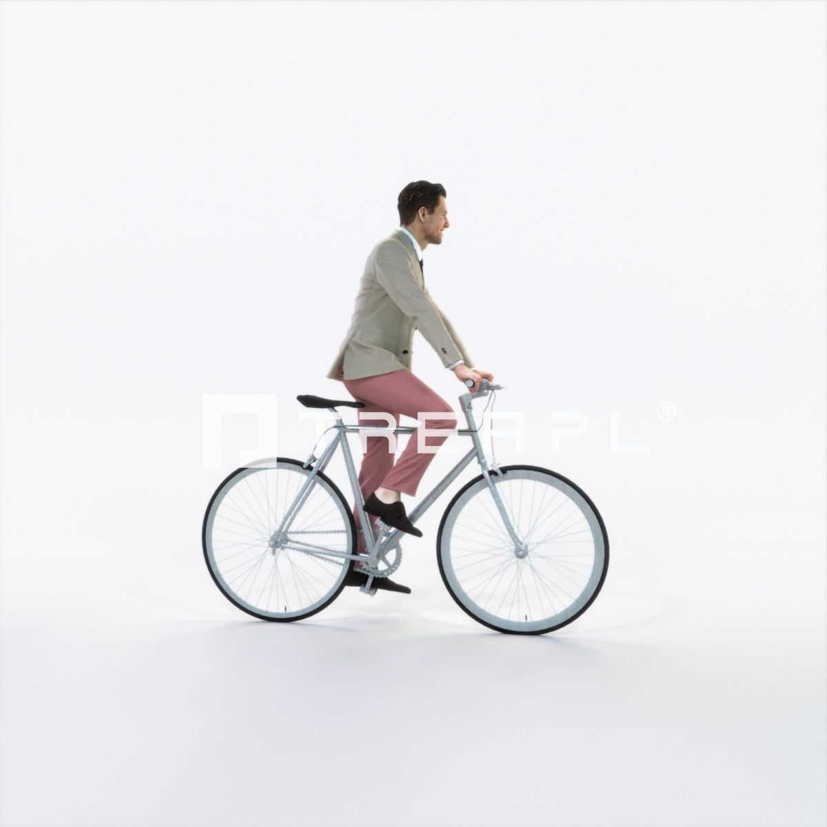 Virtue 09J bicycle bike Elegant Businessman Low-poly 3D model_2