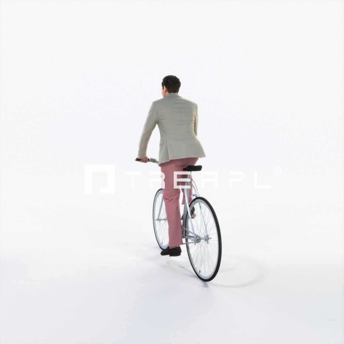 Virtue 09J bicycle bike Elegant Businessman Low-poly 3D model_4