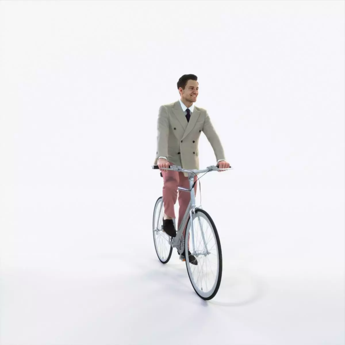 Virtue 09J bicycle bike Elegant Businessman Low-poly 3D model_0