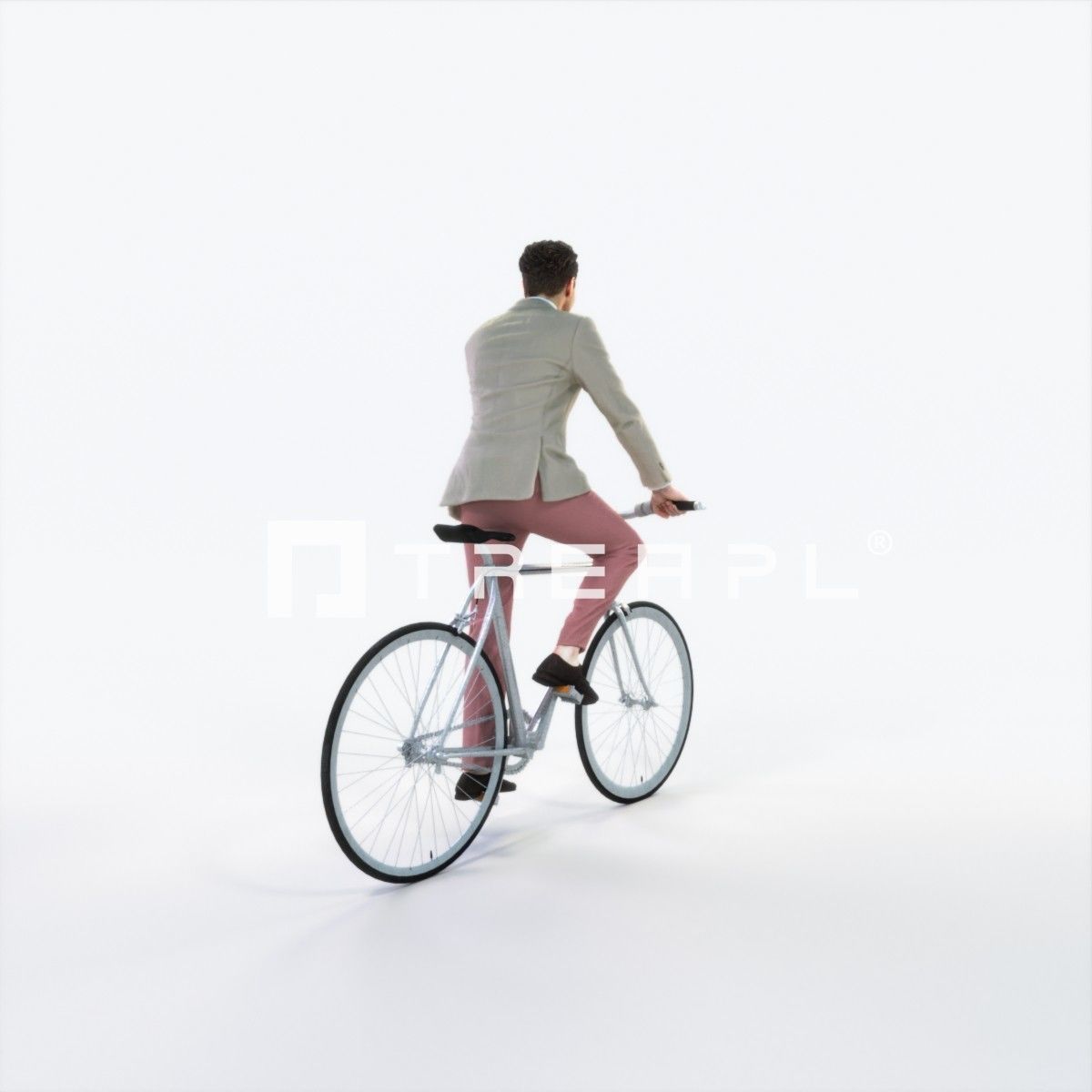 Virtue 09J bicycle bike Elegant Businessman Low-poly 3D model_3