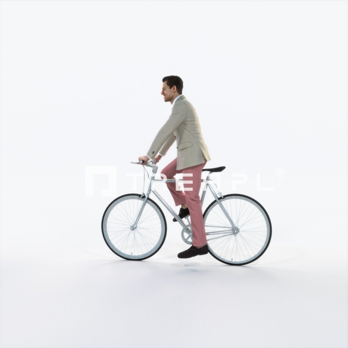 Virtue 09J bicycle bike Elegant Businessman Low-poly 3D model_5