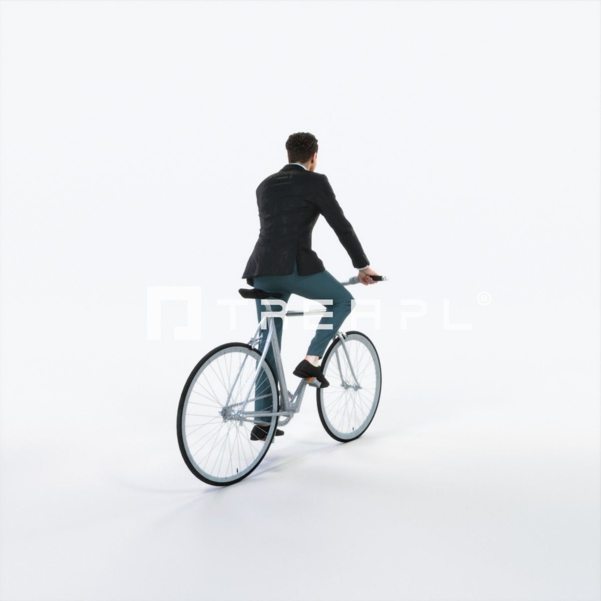 Virtue 09I bicycle bike Elegant Businessman Low-poly 3D model_3