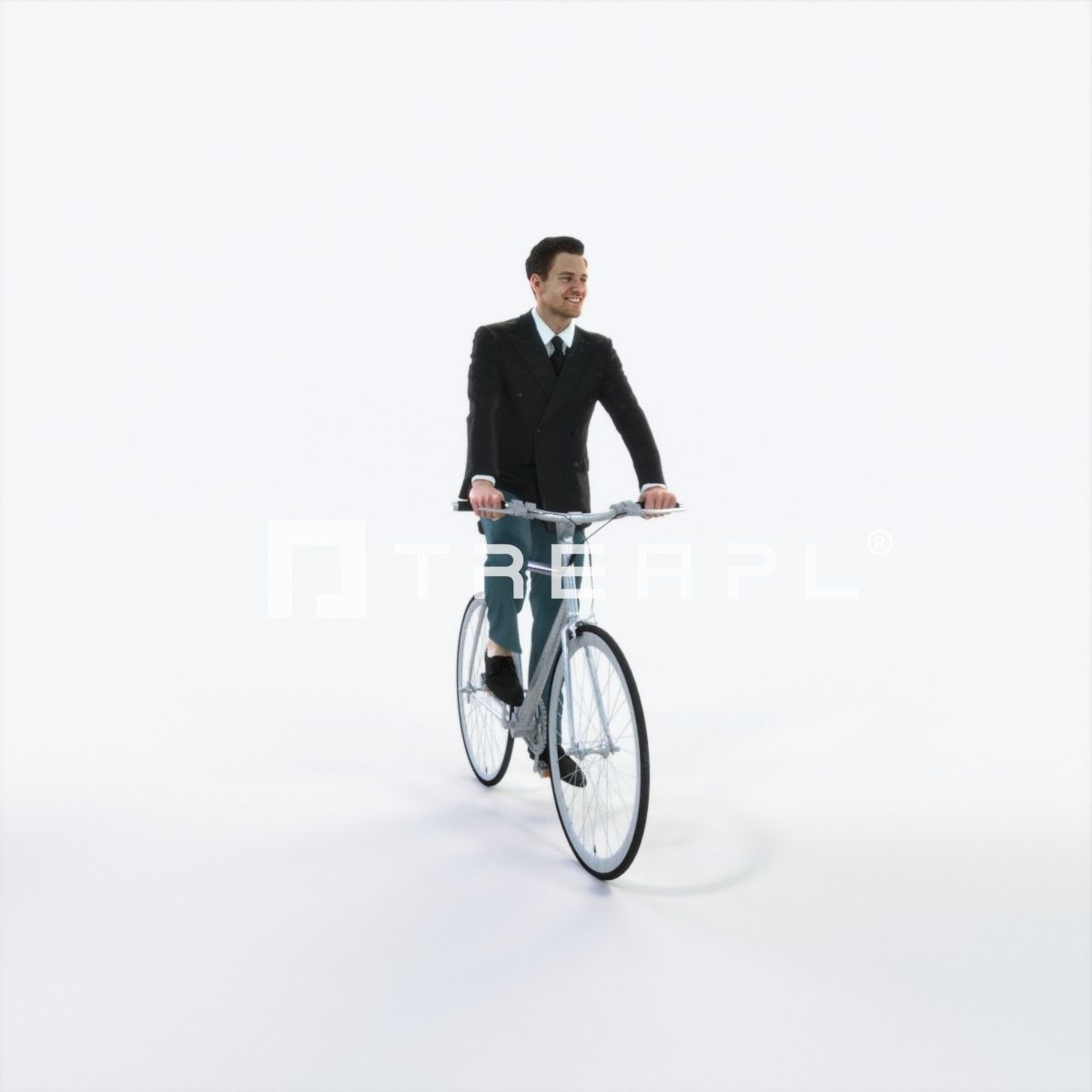 Virtue 09I bicycle bike Elegant Businessman Low-poly 3D model_1