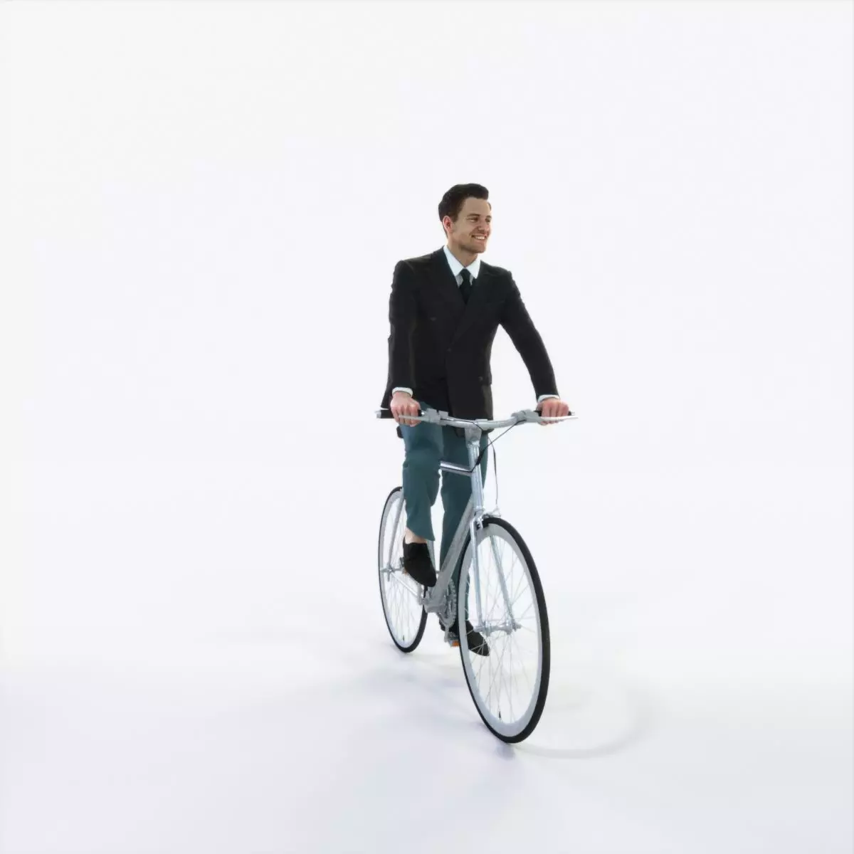 Virtue 09I bicycle bike Elegant Businessman Low-poly 3D model_0