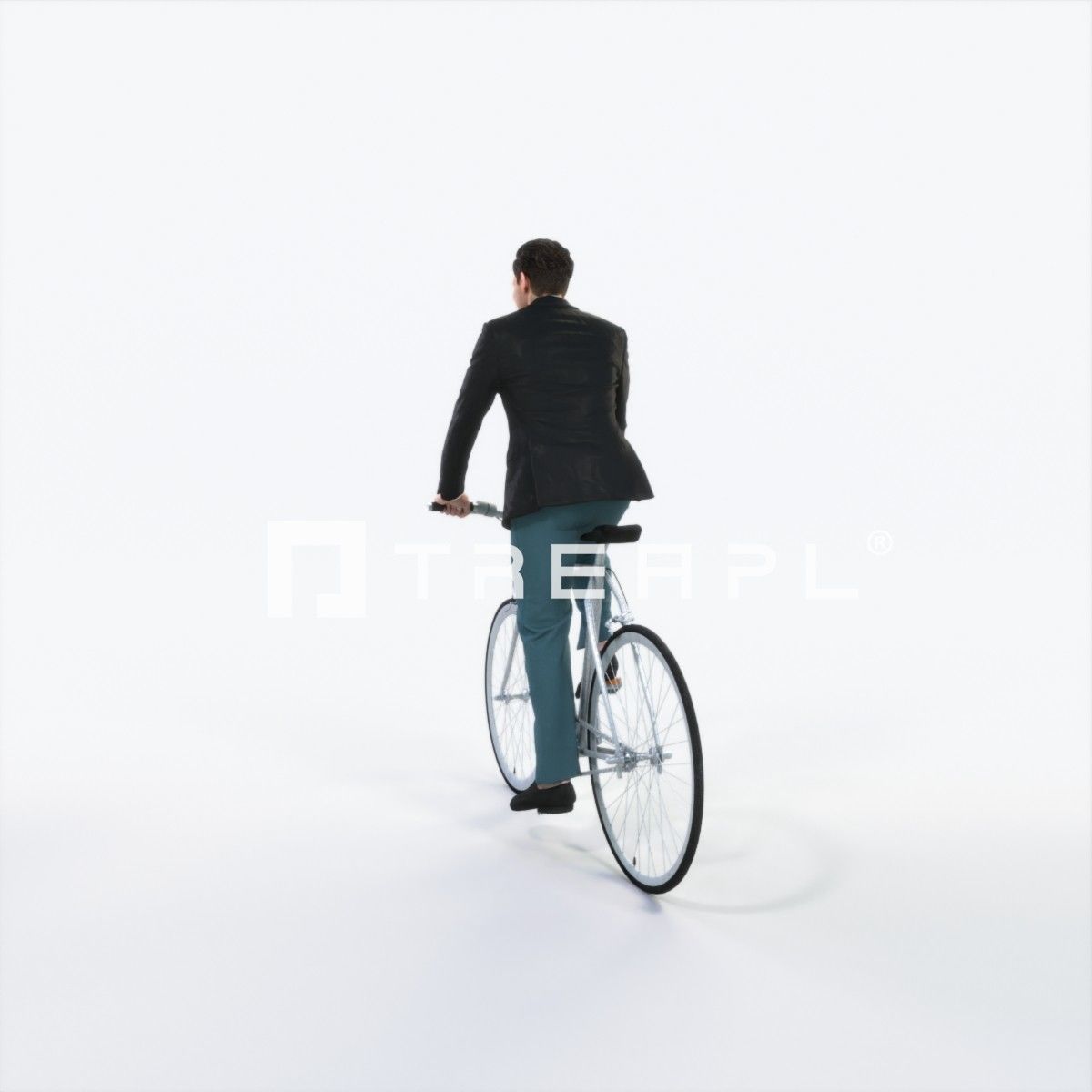 Virtue 09I bicycle bike Elegant Businessman Low-poly 3D model_4