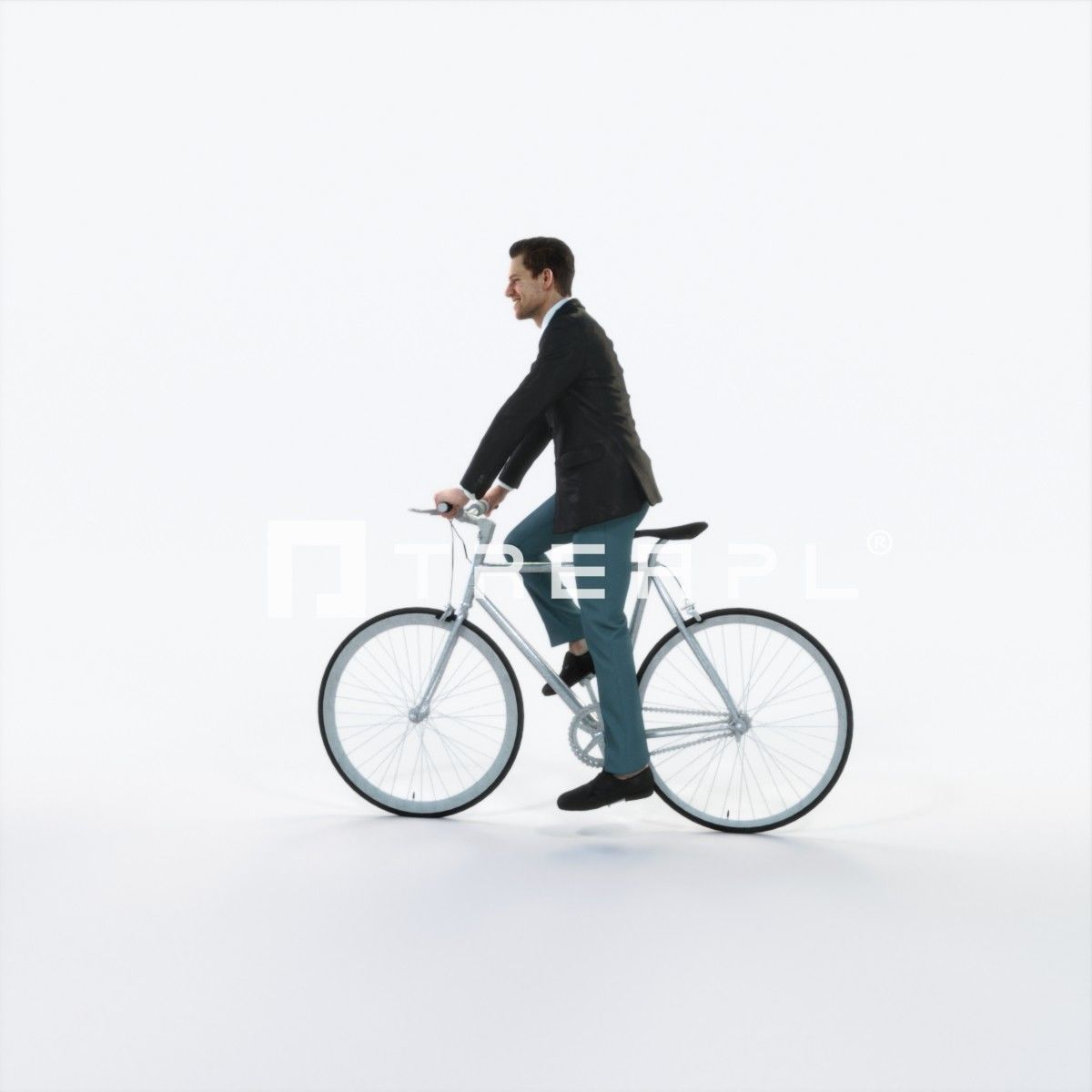 Virtue 09I bicycle bike Elegant Businessman Low-poly 3D model_5