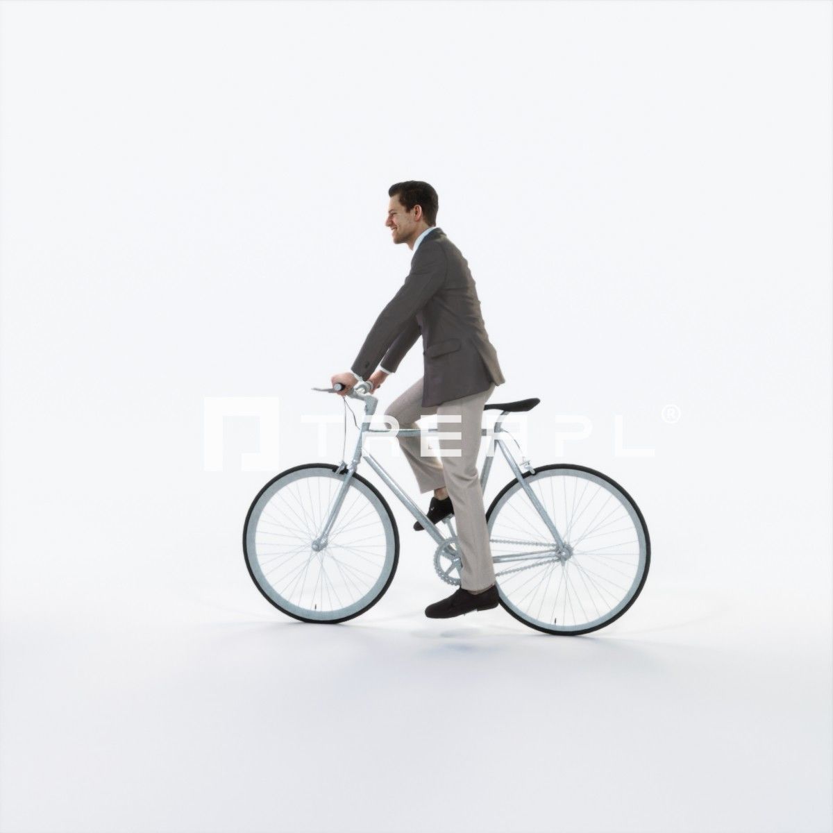 Virtue 09E bicycle bike Elegant Businessman Low-poly 3D model_5