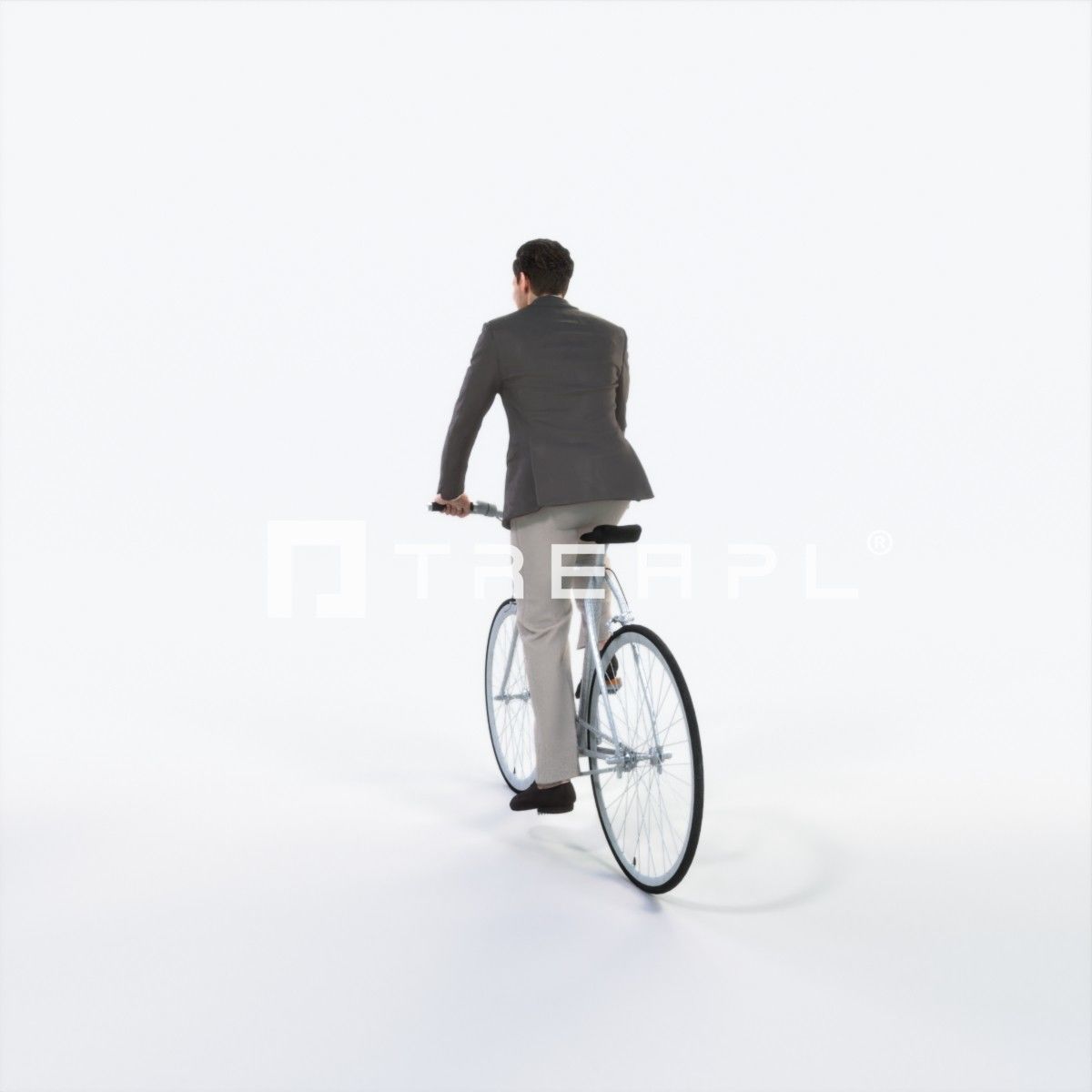 Virtue 09E bicycle bike Elegant Businessman Low-poly 3D model_4