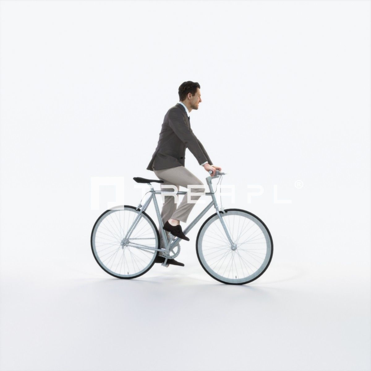 Virtue 09E bicycle bike Elegant Businessman Low-poly 3D model_2