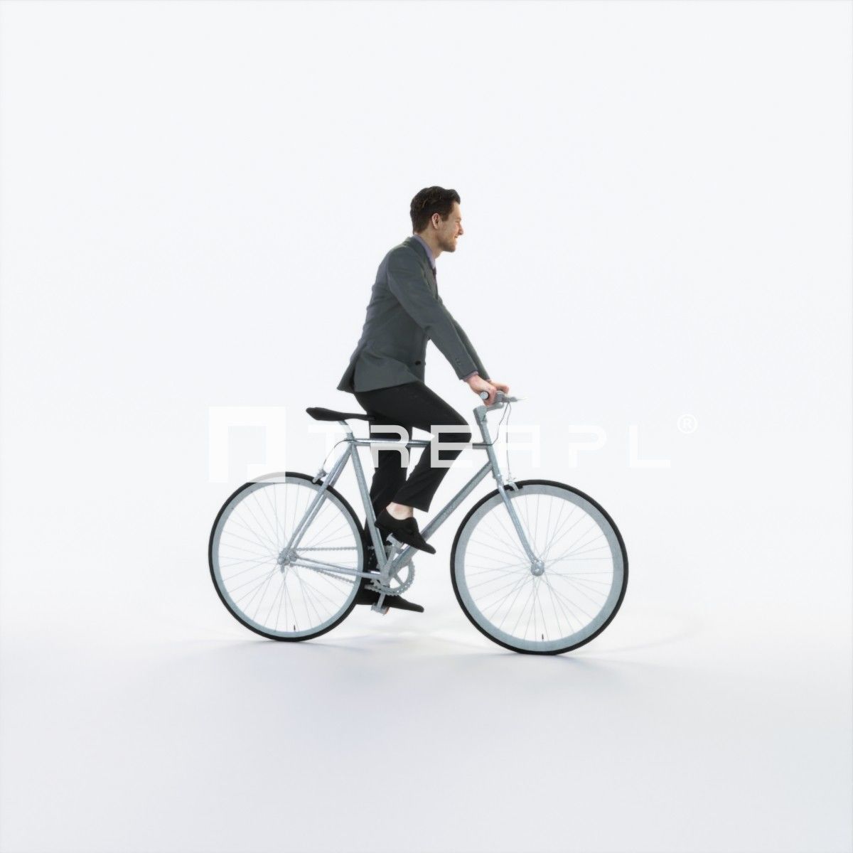 Virtue 09B bicycle bike Elegant Businessman Low-poly 3D model_2