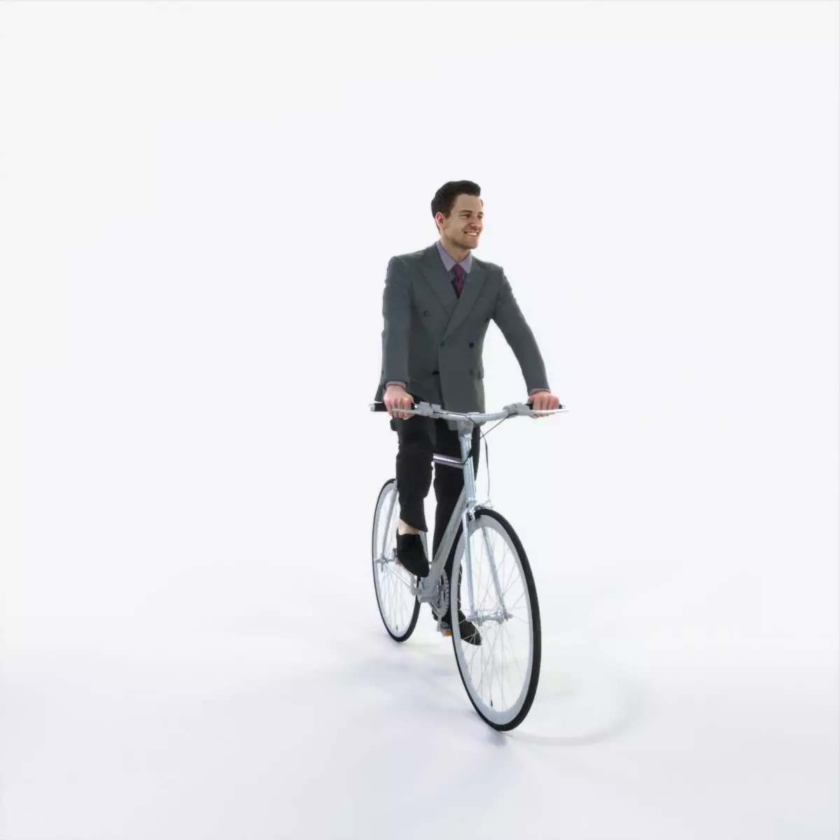 Virtue 09B bicycle bike Elegant Businessman Low-poly 3D model_0