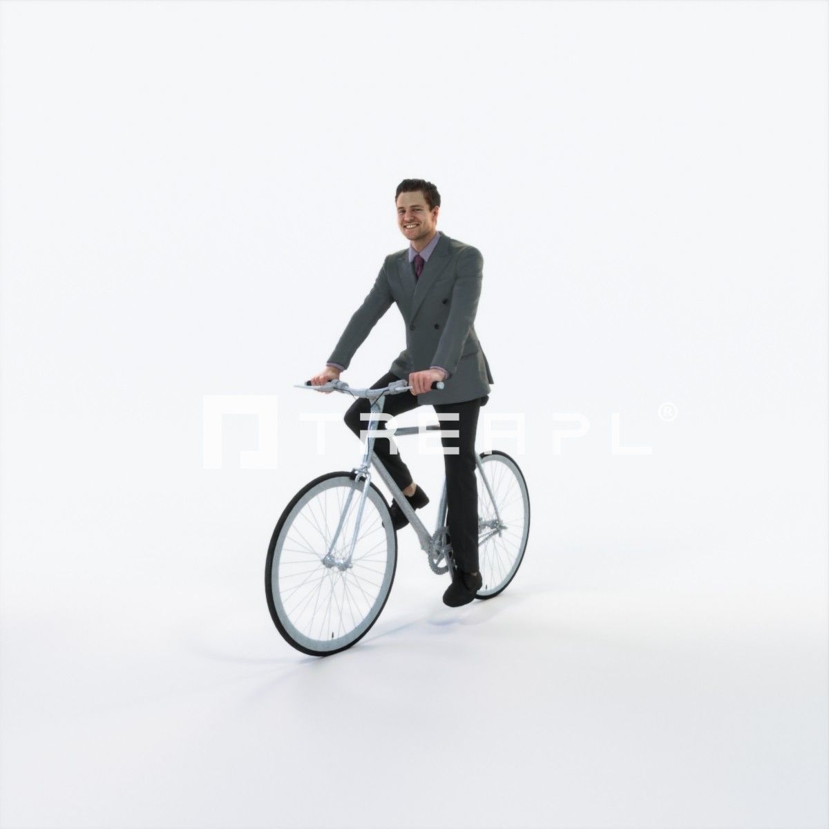Virtue 09B bicycle bike Elegant Businessman Low-poly 3D model_6