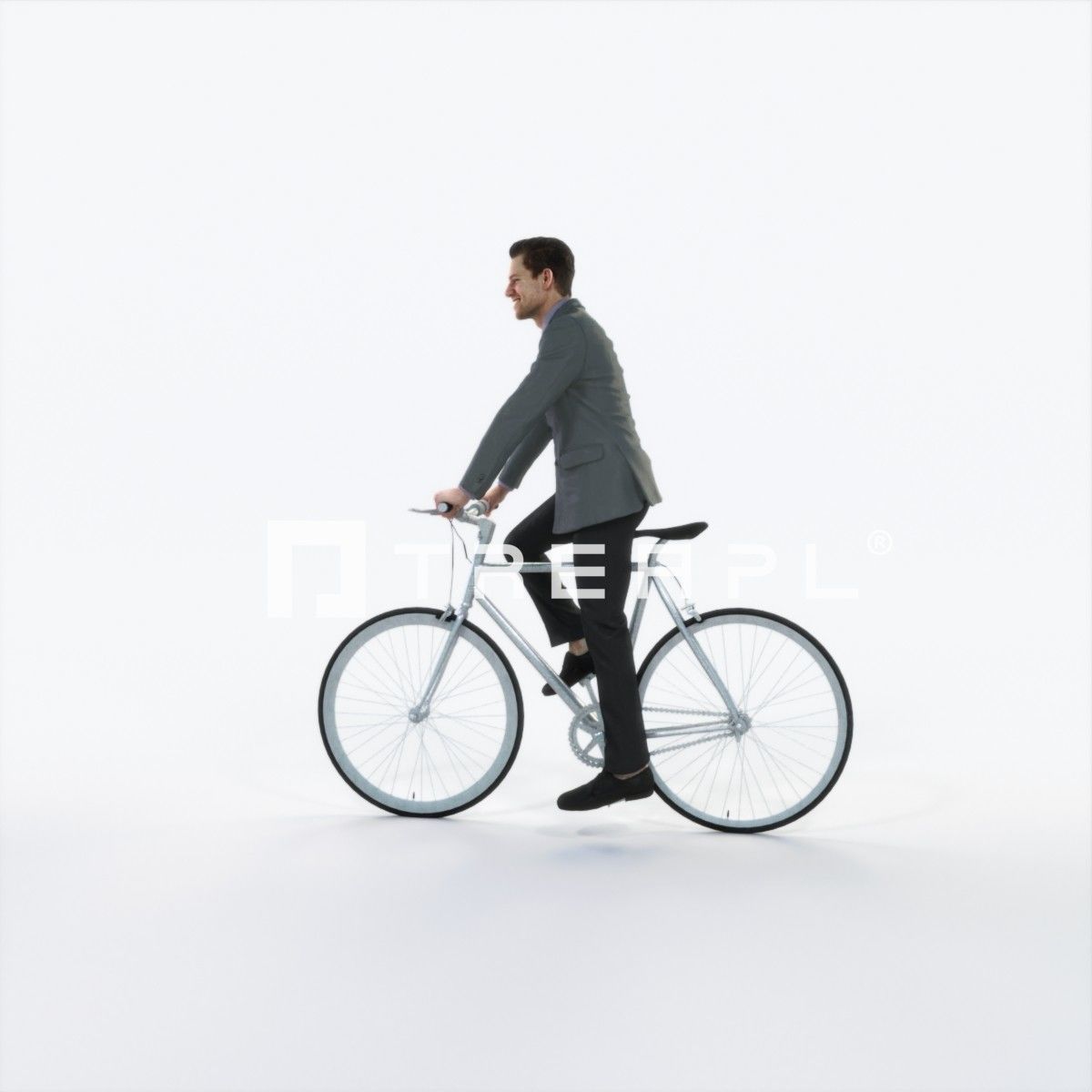 Virtue 09B bicycle bike Elegant Businessman Low-poly 3D model_5