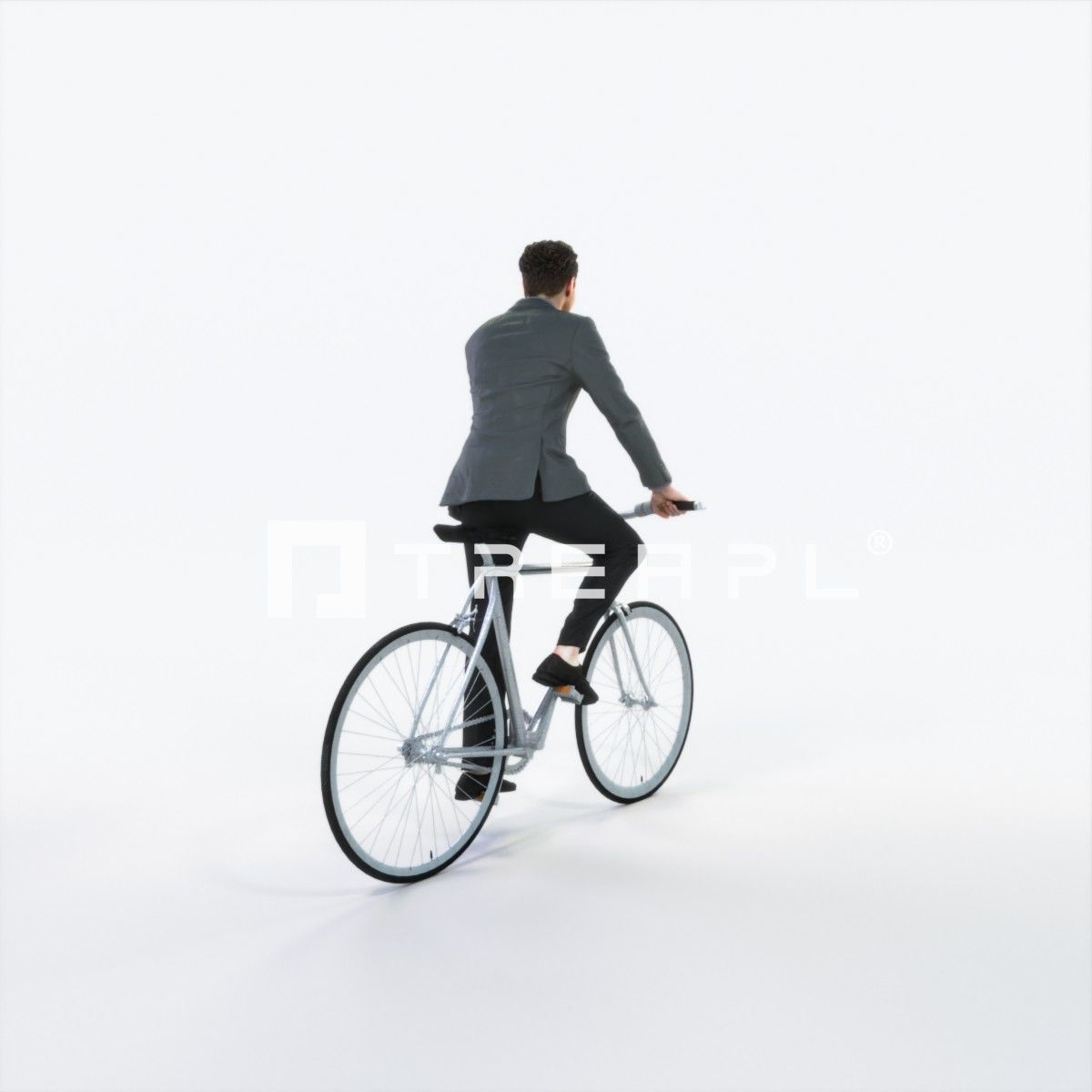 Virtue 09B bicycle bike Elegant Businessman Low-poly 3D model_3
