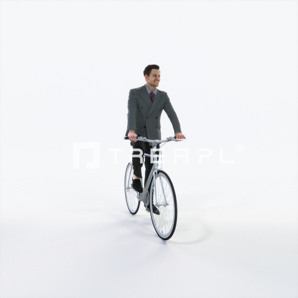 Virtue 09B bicycle bike Elegant Businessman Low-poly 3D model_1