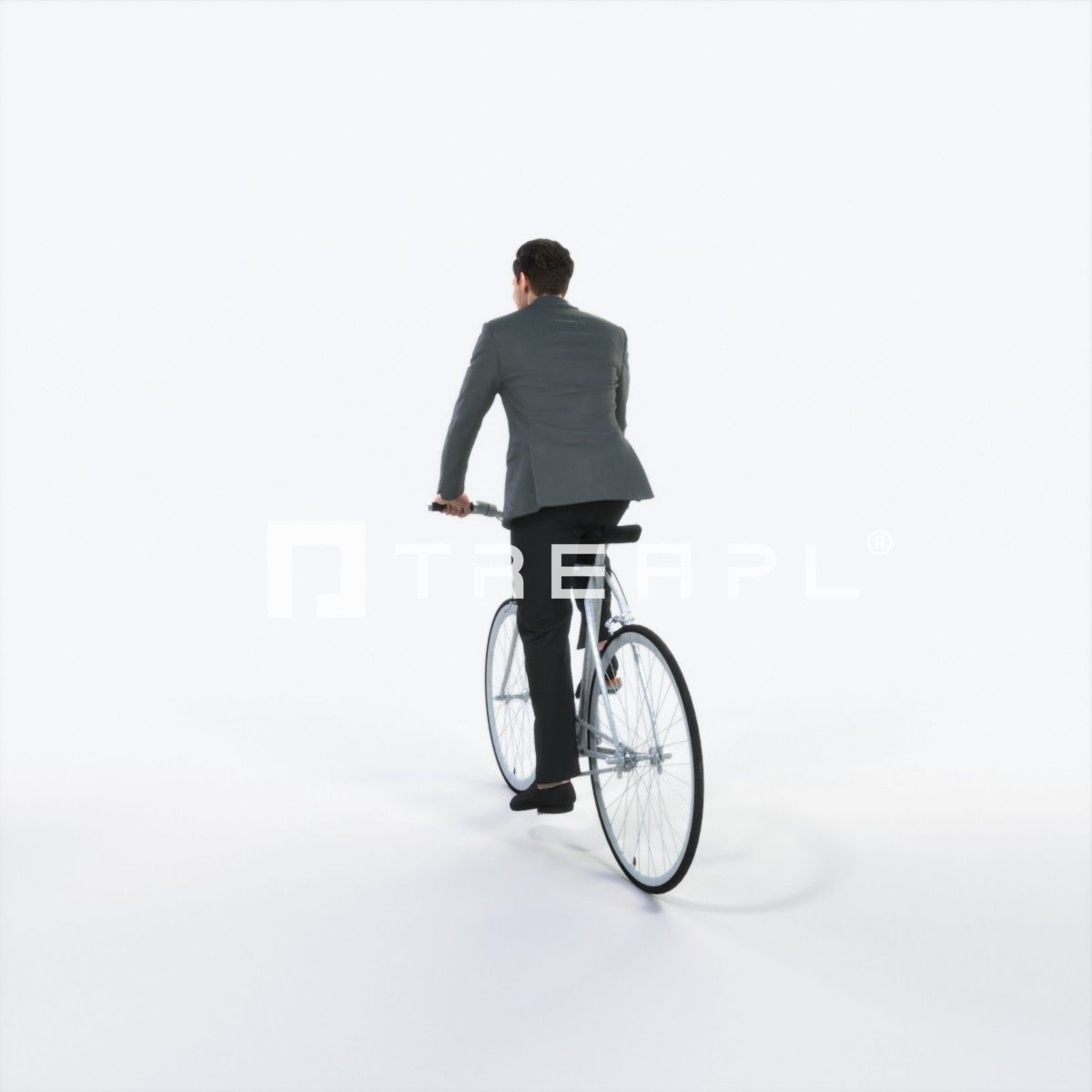 Virtue 09B bicycle bike Elegant Businessman Low-poly 3D model_4