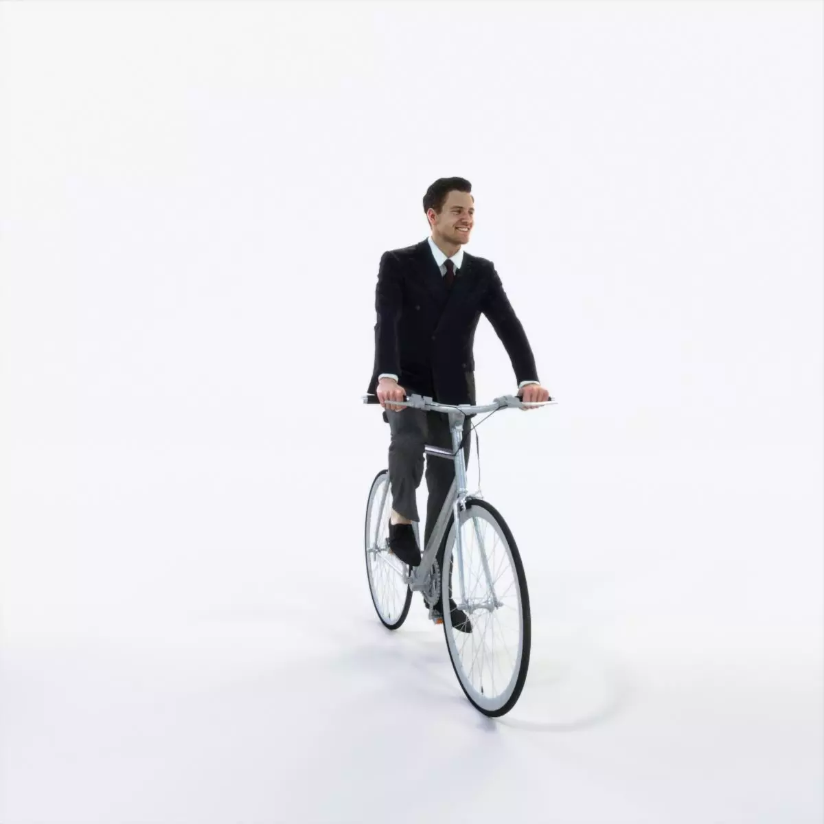 Virtue 09A bicycle bike Elegant Businessman Low-poly 3D model_0