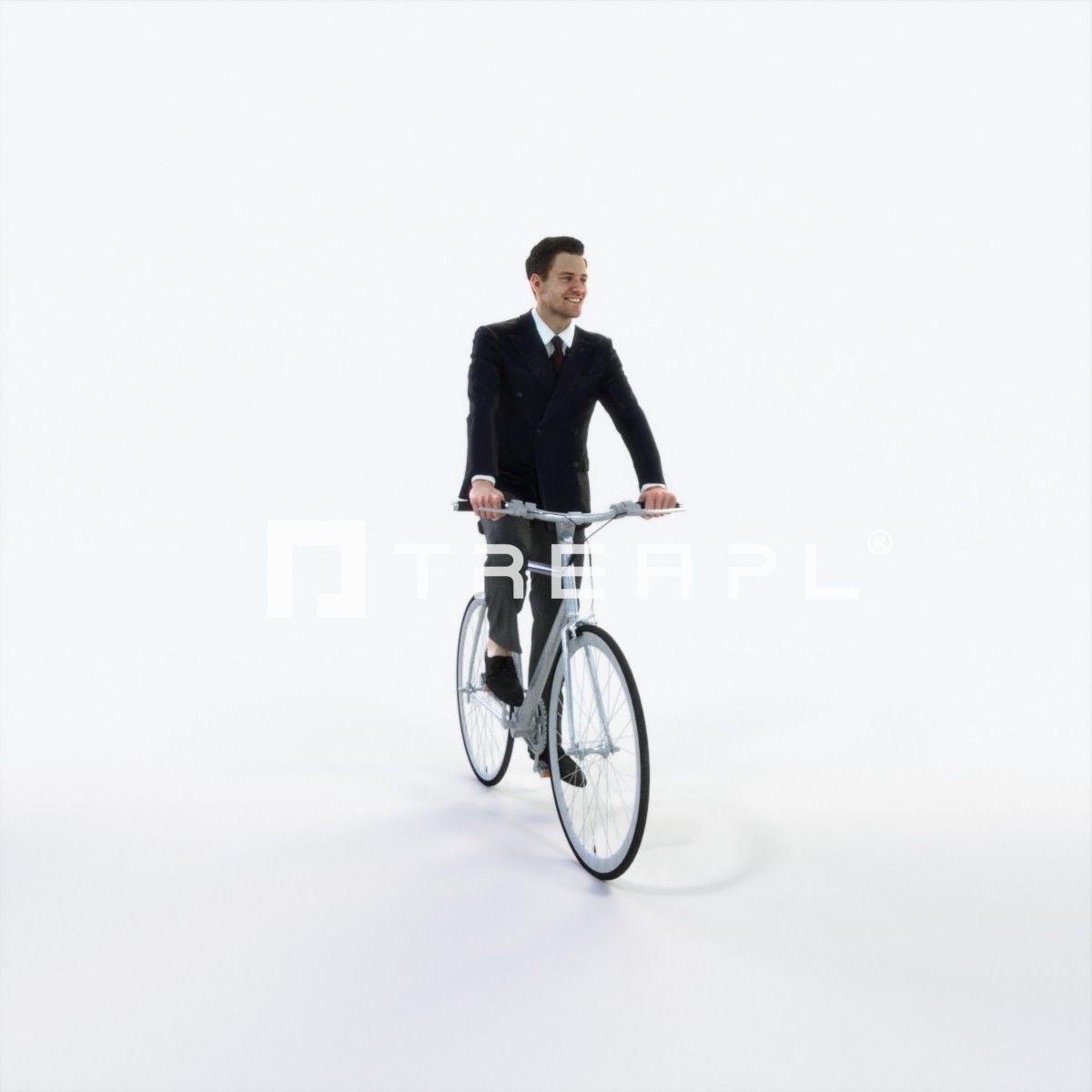 Virtue 09A bicycle bike Elegant Businessman Low-poly 3D model_1