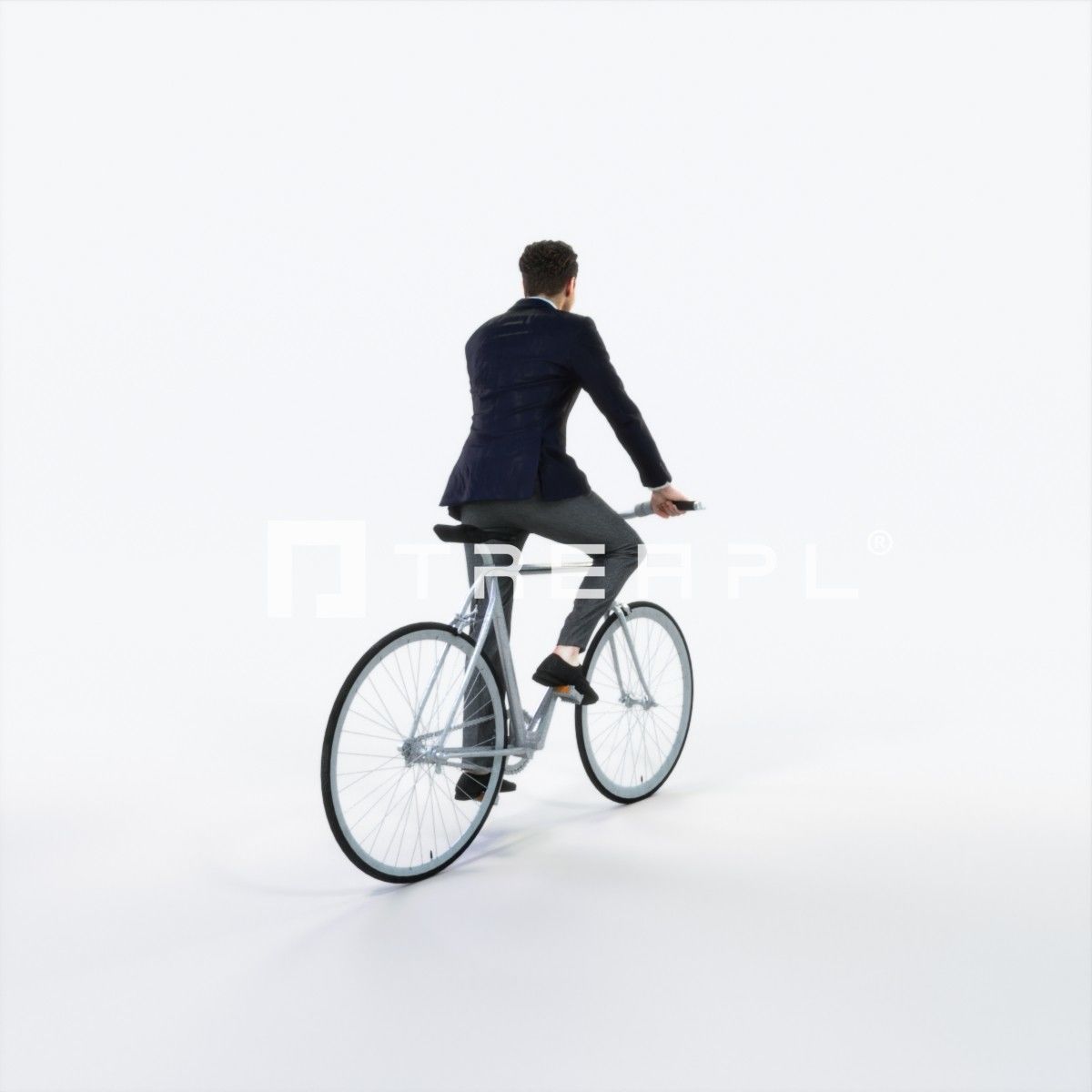 Virtue 09A bicycle bike Elegant Businessman Low-poly 3D model_3