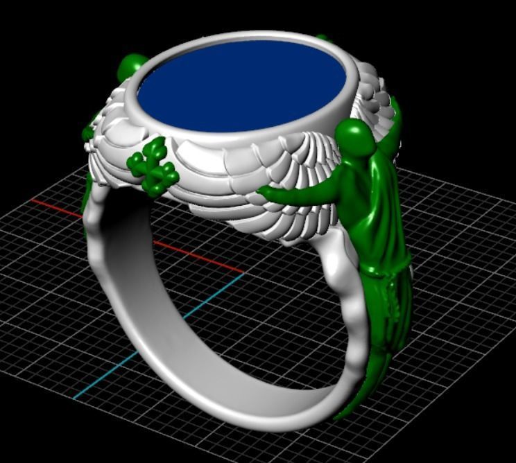 Ring Angels 3D print model_12