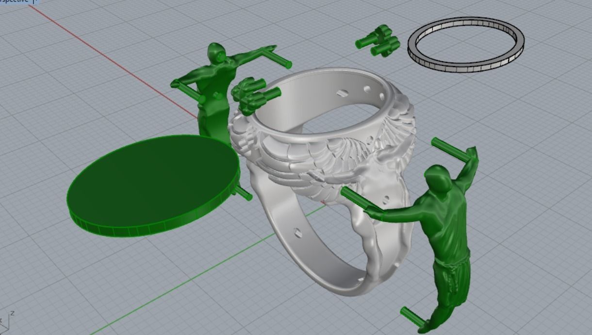 Ring Angels 3D print model_8