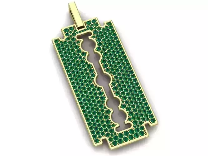 Pendant razor stones