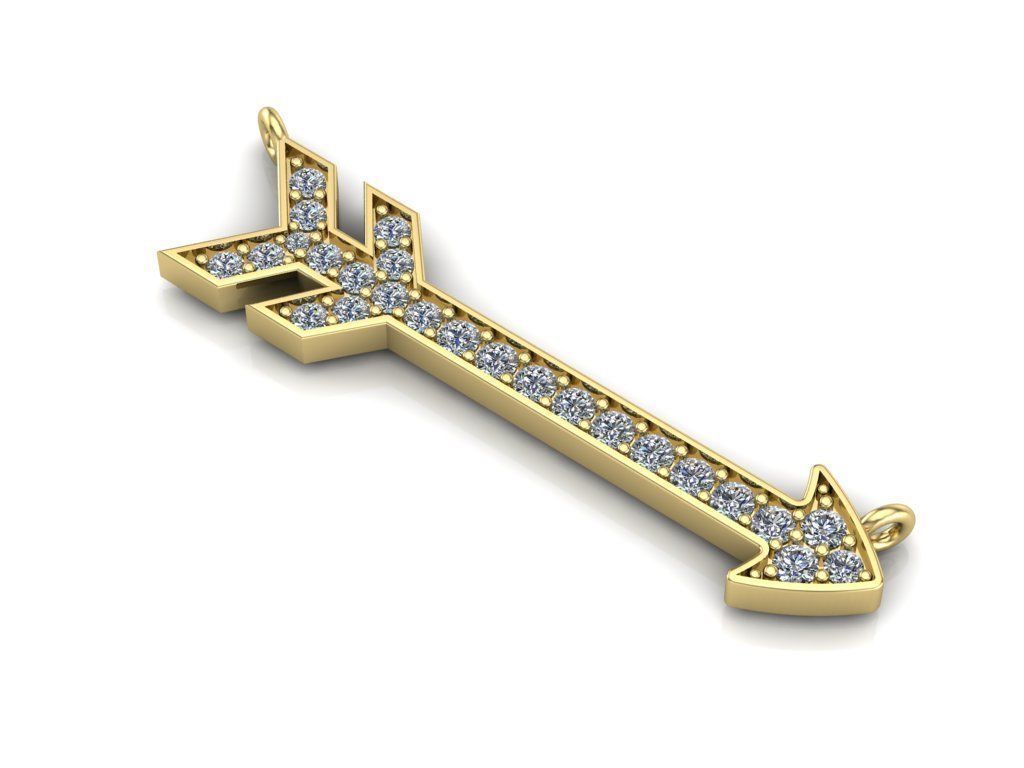 pendant arrow 3D print model_1