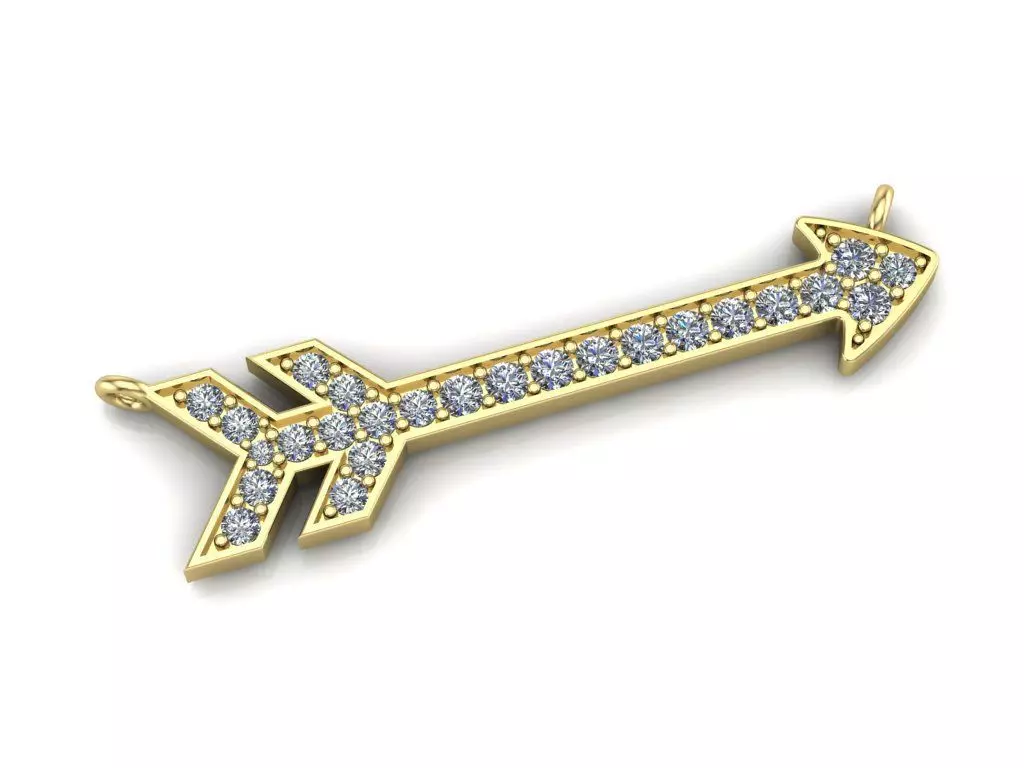 pendant arrow 3D print model_0