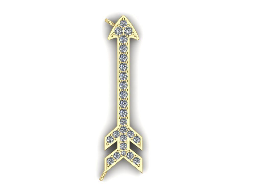 pendant arrow 3D print model_3