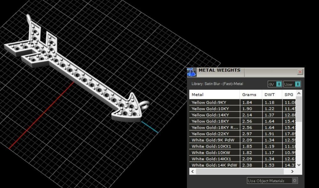 pendant arrow 3D print model_5