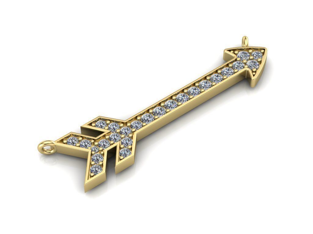 pendant arrow 3D print model_2
