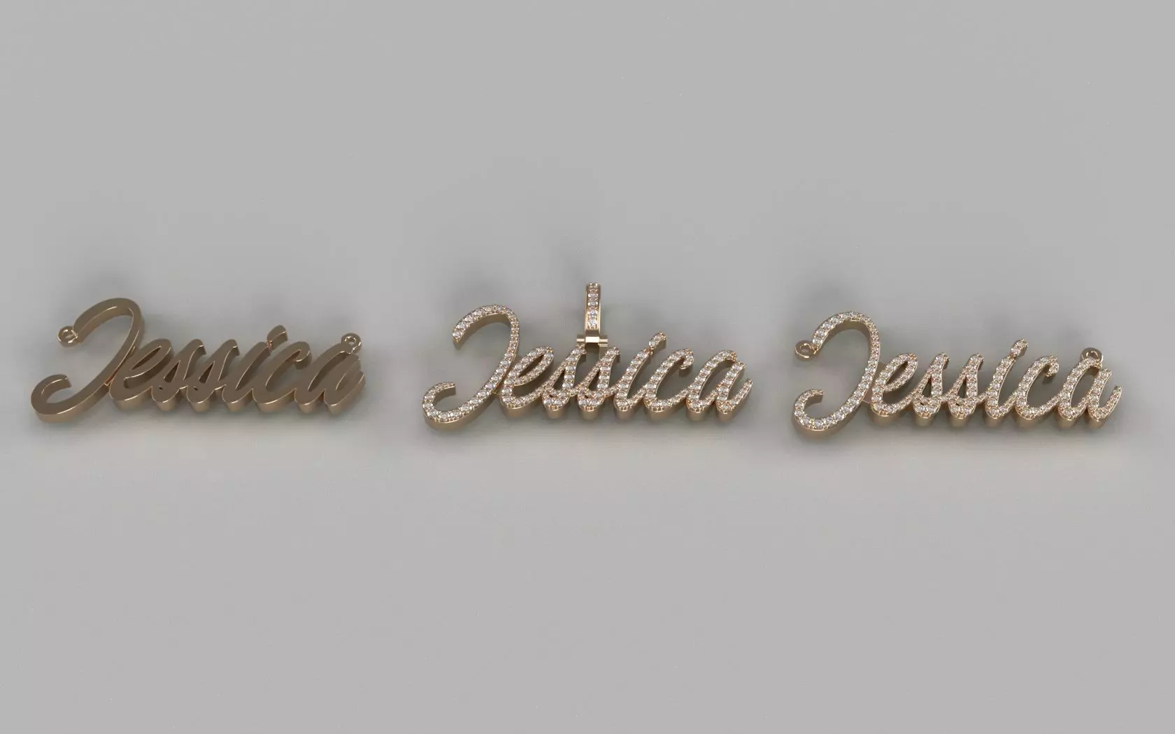 Jessica Nameplate Pendant 3D print model