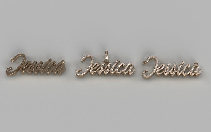 Jessica Nameplate Pendant 3D print model