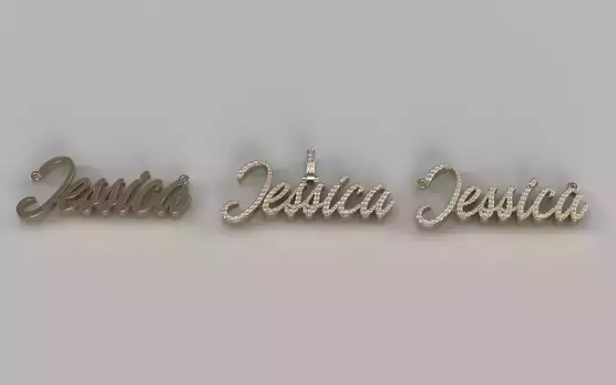 Jessica Nameplate Pendant