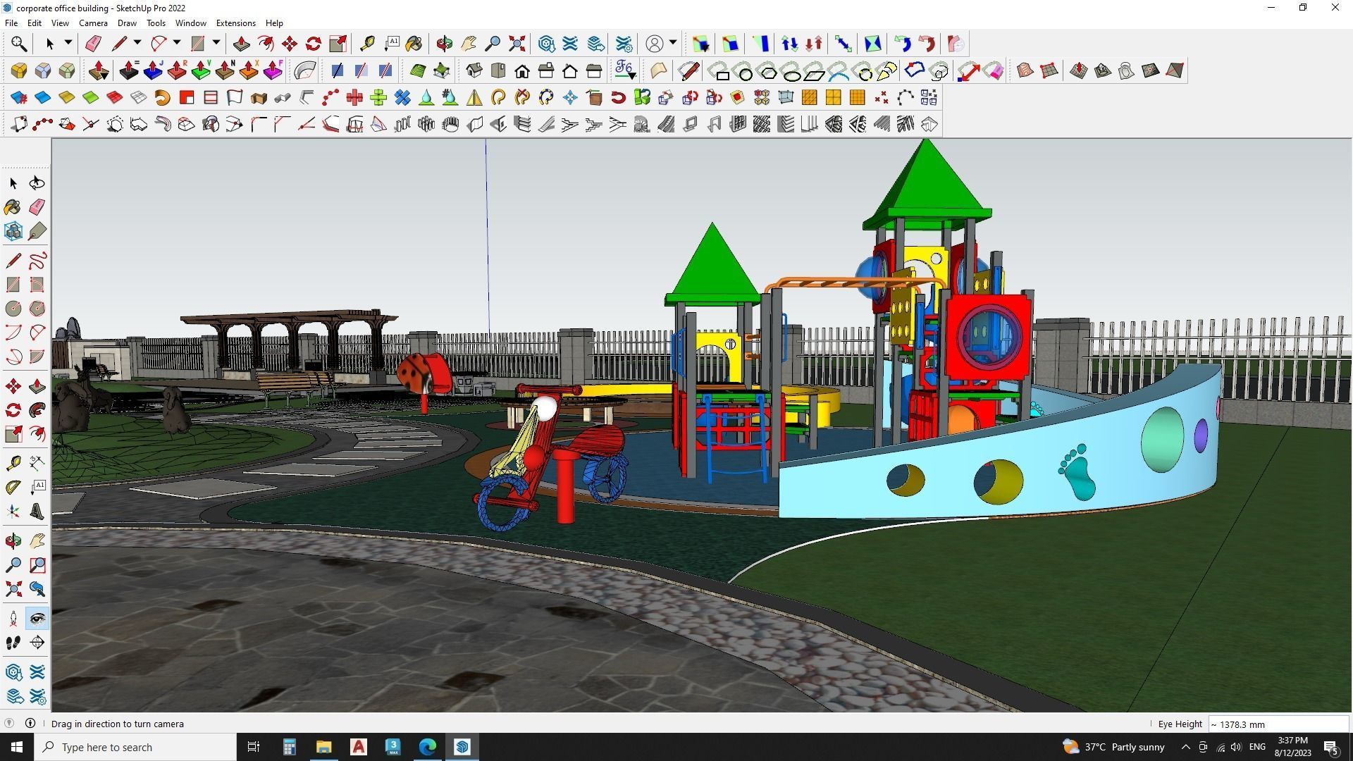 corporate office building 3D model  3D model_17