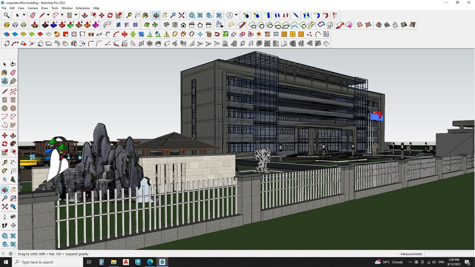 corporate office building 3D model  3D model_11