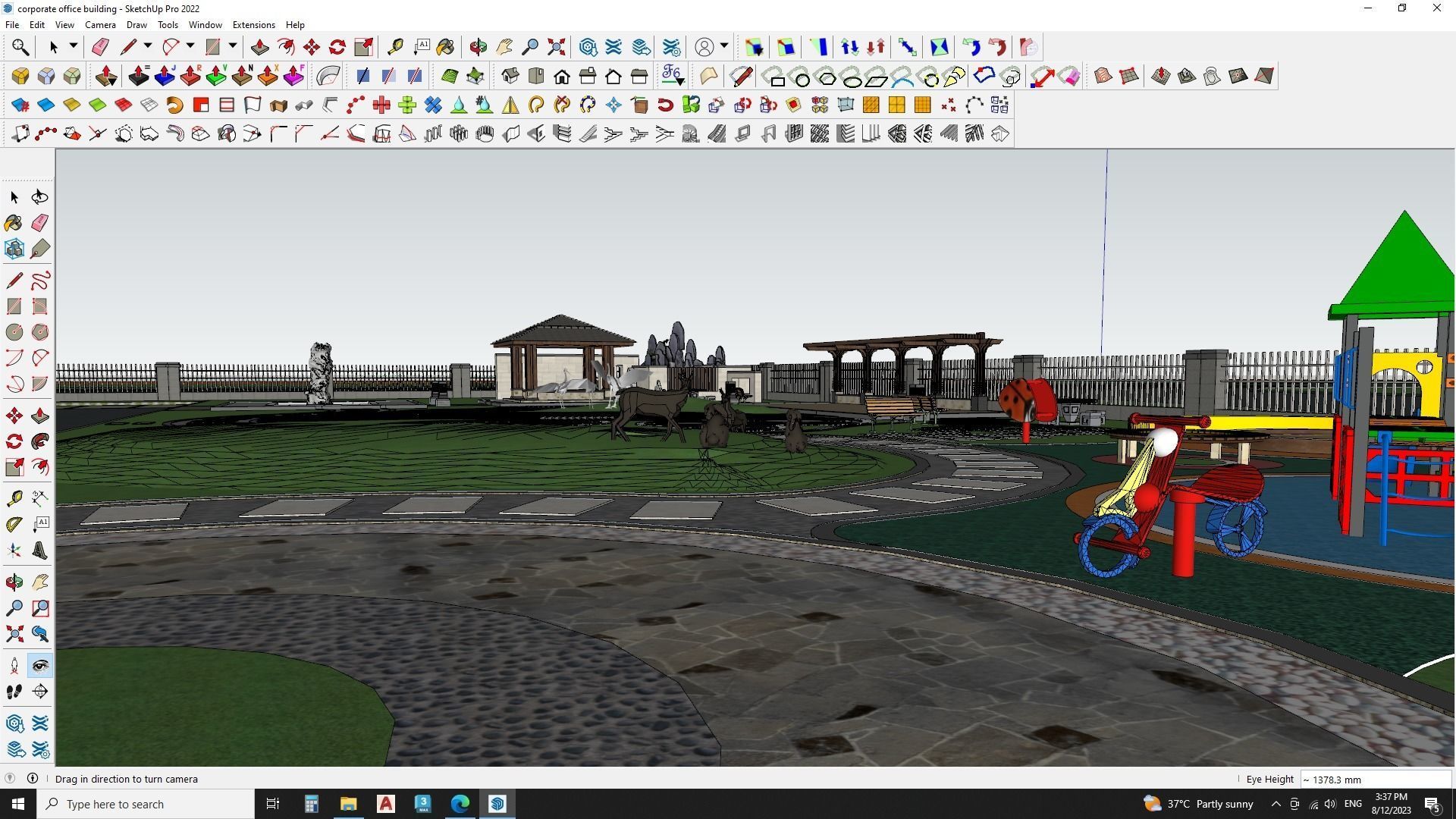 corporate office building 3D model  3D model_1