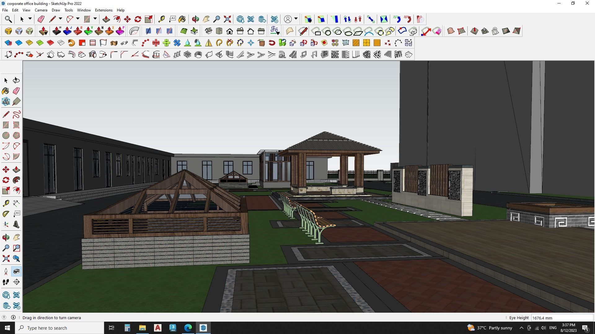 corporate office building 3D model  3D model_16