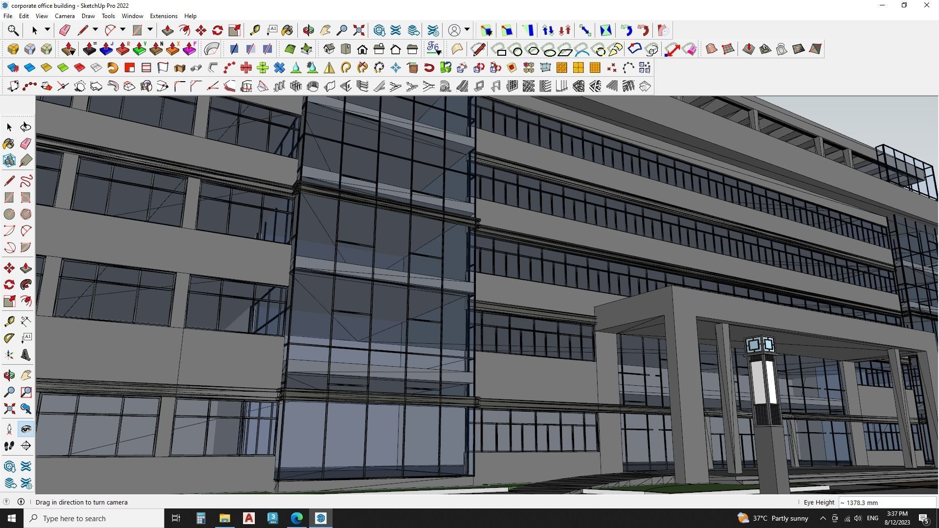corporate office building 3D model  3D model_6