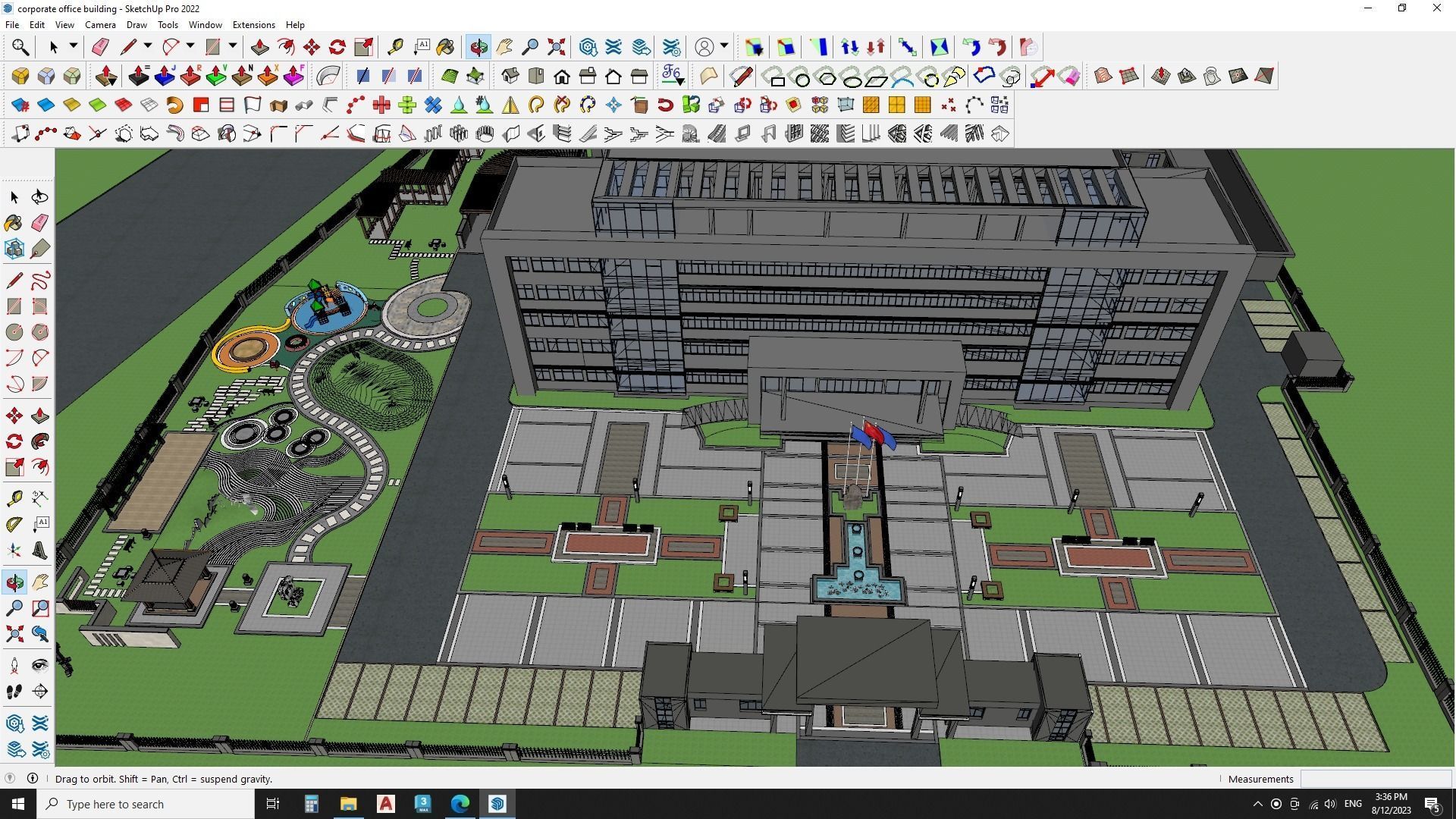 corporate office building 3D model  3D model_14