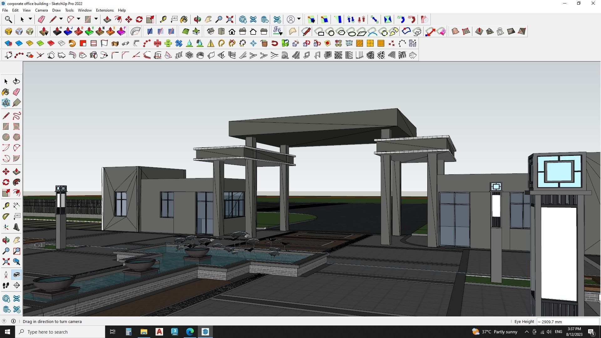corporate office building 3D model  3D model_9