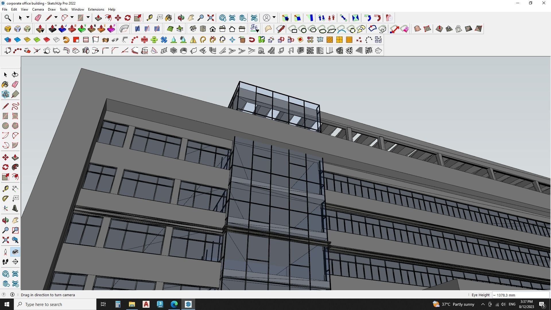 corporate office building 3D model  3D model_7