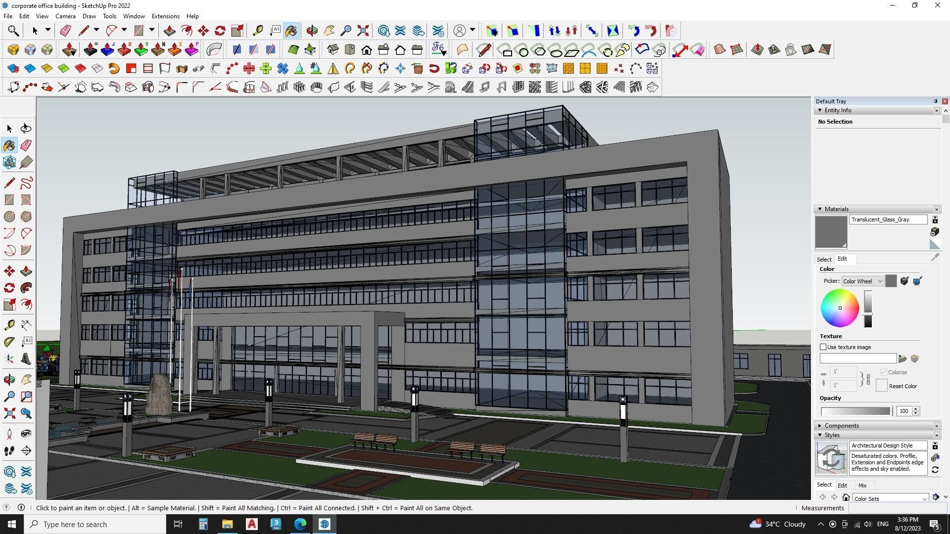 corporate office building 3D model  3D model_13