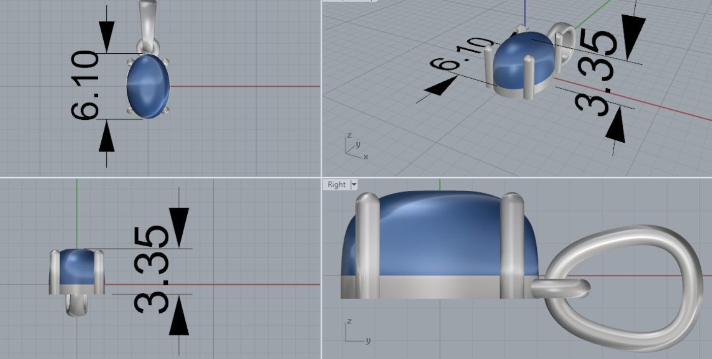 pendant 3D print model_4