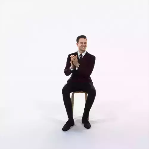 Virtue 13J Clapping Sitting Elegant Man