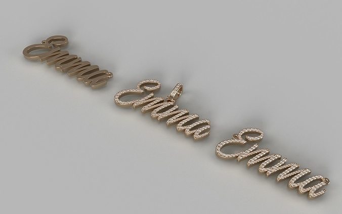 Emma Nameplate Pendant 3D print model