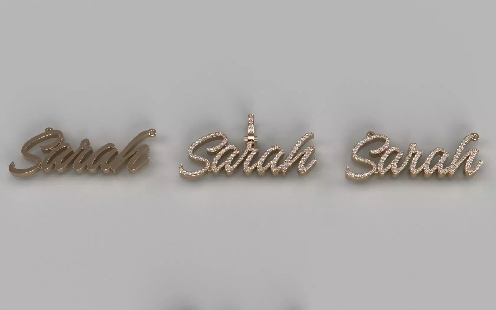 Sarah Nameplate Pendant 3D print model