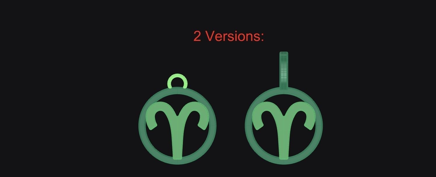 Zodiac Pendants v2 Bundle - Plain 3D print model_2
