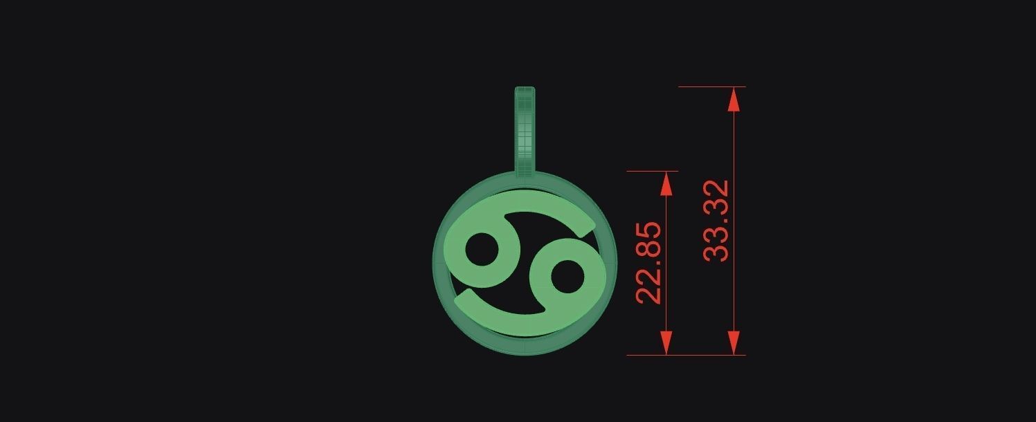 Zodiac Pendants v2 Bundle - Plain 3D print model_4